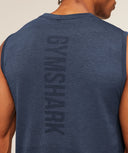 Lightweight Seamless Tank regular Heavy Blue/Marl - Unmatched Kicks - GYMSHARK