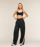 Lightweight Tricot Wide Leg Pants oversized fit Black/Tinted White - Unmatched Kicks - GYMSHARK
