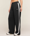 Lightweight Tricot Wide Leg Pants oversized fit Black/Tinted White - Unmatched Kicks - GYMSHARK