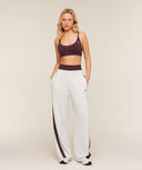 Lightweight Tricot Wide Leg Pants oversized fit Tinted White/Cherry Purple - Unmatched Kicks - GYMSHARK