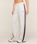 Lightweight Tricot Wide Leg Pants oversized fit Tinted White/Cherry Purple - Unmatched Kicks - GYMSHARK