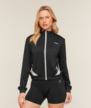 Lightweight Tricot Zip Through Jacket regular Black/Tinted White - Unmatched Kicks - GYMSHARK