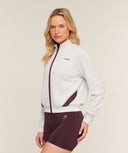 Lightweight Tricot Zip Through Jacket regular Tinted White/Cherry Purple - Unmatched Kicks - GYMSHARK