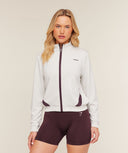 Lightweight Tricot Zip Through Jacket regular Tinted White/Cherry Purple - Unmatched Kicks - GYMSHARK