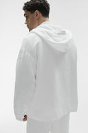 Linen Days Button Up Hoodie White - Unmatched Kicks-ALO