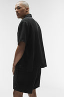 Linen Days Short Sleeve Button Up Black - Unmatched Kicks-ALO