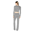 LONG SLEEVE WRAP TOP Dark Heather Grey - Unmatched Kicks - SKIMS