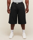 Longline Pumper Shorts oversized fit Black - Unmatched Kicks-GYMSHARK
