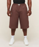 Longline Pumper Shorts oversized fit Espresso Brown - Unmatched Kicks-GYMSHARK