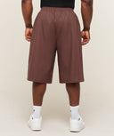 Longline Pumper Shorts oversized fit Espresso Brown - Unmatched Kicks-GYMSHARK