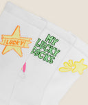 Lucky Graphic Crew Socks 3pk - Unmatched Kicks - GYMSHARK