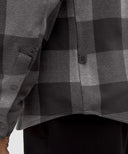 LULULEMON Soft Knit Overshirt Check Plaid Black Heathered Graphite Grey - Unmatched Kicks - LULULEMON