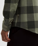 LULULEMON Soft Knit Overshirt Check Plaid Oak Moss Gator Green - Unmatched Kicks - LULULEMON
