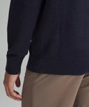 LULULEMON Textured Knit Classic - Fit Crewneck Sweater Heathered Classic Navy - Unmatched Kicks - LULULEMON