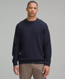 LULULEMON Textured Knit Classic - Fit Crewneck Sweater Heathered Classic Navy - Unmatched Kicks - LULULEMON