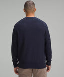 LULULEMON Textured Knit Classic - Fit Crewneck Sweater Heathered Classic Navy - Unmatched Kicks - LULULEMON