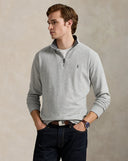 Luxury Jersey Quarter - Zip Pullover Andover Heather - Unmatched Kicks - ralph lauren