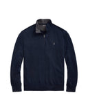 Luxury Jersey Quarter - Zip Pullover Aviator Navy - Unmatched Kicks - ralph lauren