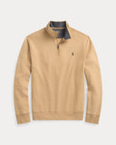 Luxury Jersey Quarter - Zip Pullover Classic Camel Heather - Unmatched Kicks - ralph lauren