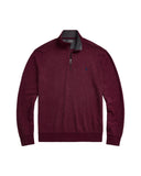 Luxury Jersey Quarter - Zip Pullover Spring Wine Heather - Unmatched Kicks - ralph lauren