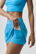 Match Point Tennis Skirt Azure Blue - Unmatched Kicks-ALO