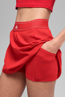 Match Point Tennis Skirt - Bright Red - Unmatched Kicks - ALO