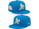 Mens New Era Blue Stone Oakland Athletics 1989 World Series Battle of the Bay Snapback - Unmatched Kicks - new era caps