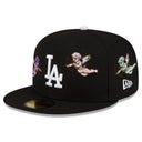 Men's Los Angeles Dodgers New Era Born x Raised Black Cherub 59FIFTY Fitted Hat