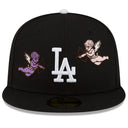 Men's Los Angeles Dodgers New Era Born x Raised Black Cherub 59FIFTY Fitted Hat
