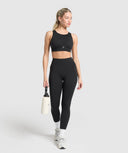 Mesh Back Sports Bra Black - Unmatched Kicks - GYMSHARK
