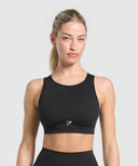 Mesh Back Sports Bra Black - Unmatched Kicks - GYMSHARK