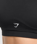 Mesh Back Sports Bra Black - Unmatched Kicks - GYMSHARK