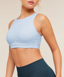Mesh Back Sports Bra Chilled Blue - Unmatched Kicks - GYMSHARK