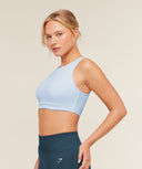 Mesh Back Sports Bra Chilled Blue - Unmatched Kicks - GYMSHARK