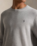 Mesh-Knit Cotton Crewneck Sweater Andover Heather - Unmatched Kicks-ralph lauren