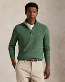 Mesh - Knit Cotton Quarter - Zip Sweater Fatigue - Unmatched Kicks - ralph lauren