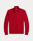 Mesh - Knit Cotton Quarter - Zip Sweater Park Ave Red - Unmatched Kicks - ralph lauren