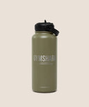 Metal Insulated Straw Bottle 1L GS Grounded Green - Unmatched Kicks-GYMSHARK