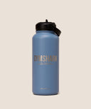 Metal Insulated Straw Bottle 1L Worn Blue - Unmatched Kicks - Accessories