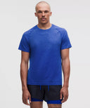 Metal Vent Tech Short-Sleeve Shirt Ocean Wave/Beach Ball Blue - Unmatched Kicks-LULULEMON