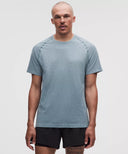 Metal Vent Tech Short-Sleeve Shirt Polo Pastel/Steel Blue - Unmatched Kicks-LULULEMON