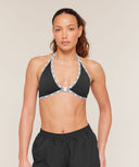Micro Logo Clasp Minimal Bra light support Black - Unmatched Kicks - GYMSHARK