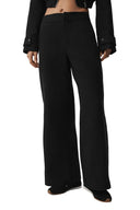 Mid - Rise Cosmopolitan Snap Pant - Black - Unmatched Kicks - ALO