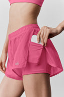 Mid-Rise Go Time Short Paradise Pink - Unmatched Kicks-ALO