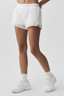 Mid-Rise Go Time Short White - Unmatched Kicks-ALO