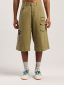 Military Patch Bermuda Shorts - Unmatched Kicks - Palm Angeles