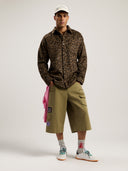 Military Patch Bermuda Shorts - Unmatched Kicks - Palm Angeles