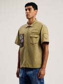 Military Patch Zipped Shirt - Unmatched Kicks - Palm Angeles