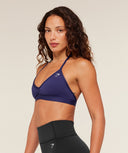 Minimal Halterneck Sports Bra Indigo Purple - Unmatched Kicks - GYMSHARK