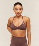 Minimal Sports Bra 2.0 light support Espresso Brown - Unmatched Kicks-GYMSHARK